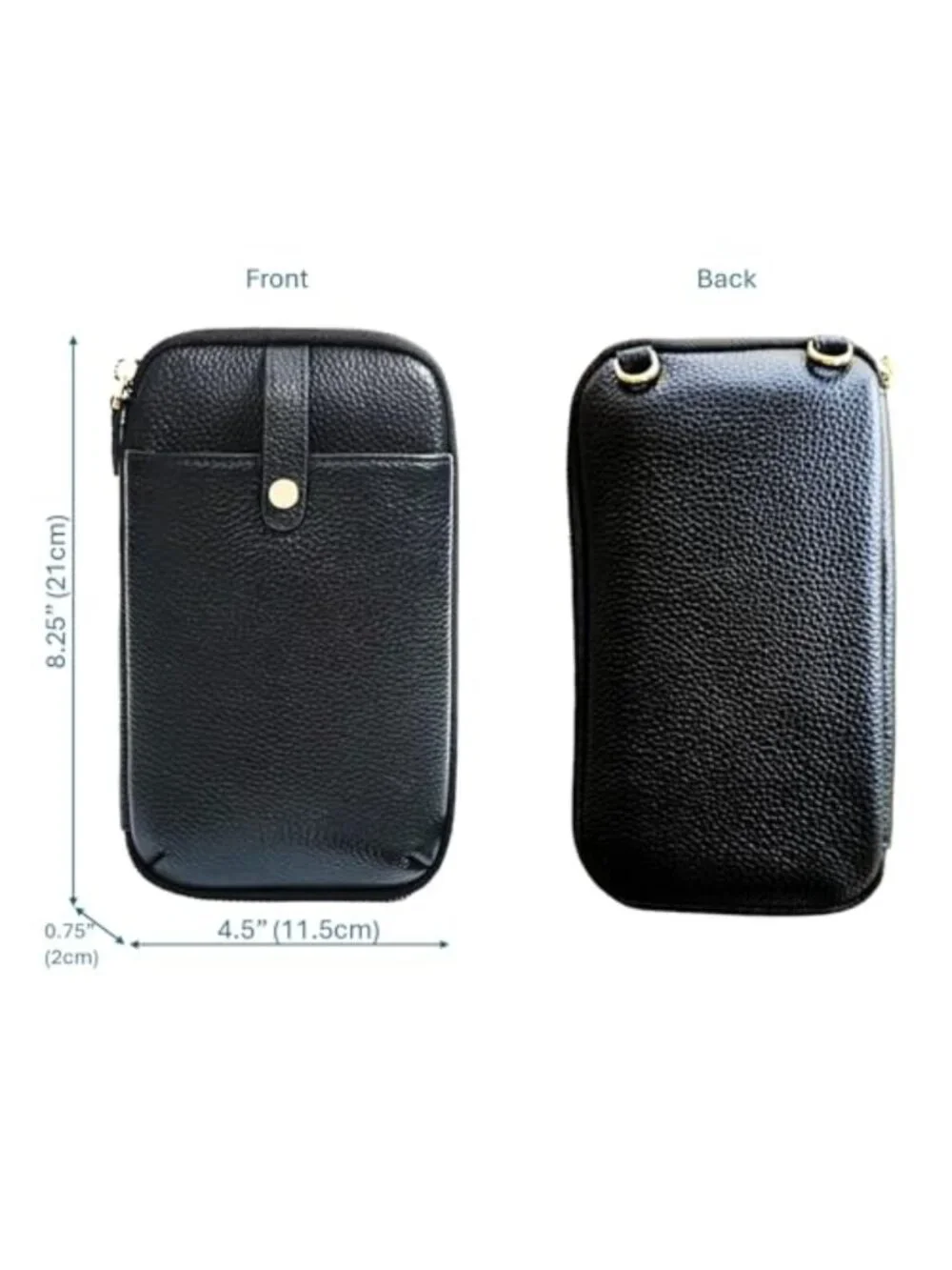 Genuine Cow Leather Small Crossbody Bag Phone Wallet Wristlet RFID
